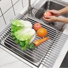 Home Food Grade Amazon Hot Sale Item Home Use Fold-able Silicone Kitchen Storage Organizer Drying Rack
