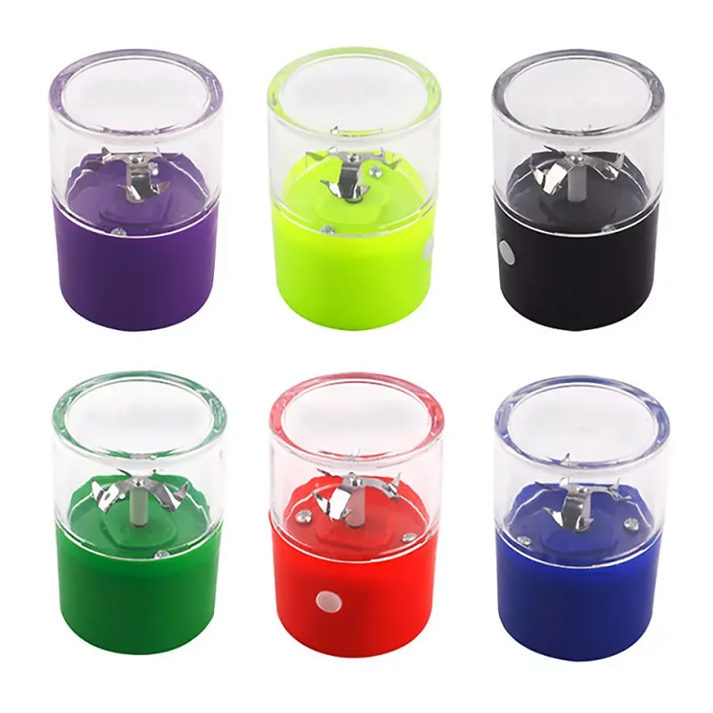 Multi Color Portable USB Charging Automatic Herbal Dry Flowers Tea Crusher Electric Herb Grinder