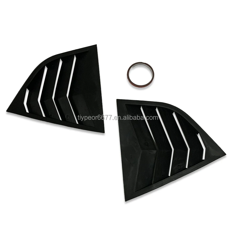 product tiypeor car window cover carbon look for skoda octavia 2015 2020 exterior rear side window louver auto car accessories-8