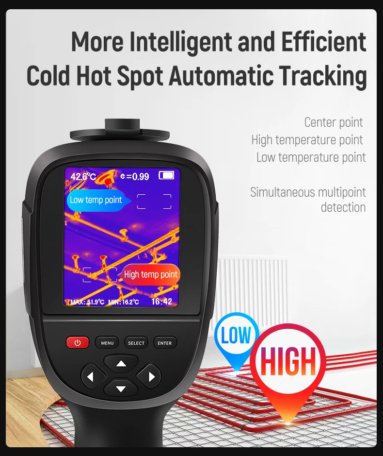 Ht18 Plus 2023 New Thermal Imaging Camera For Water Pipe Leak And