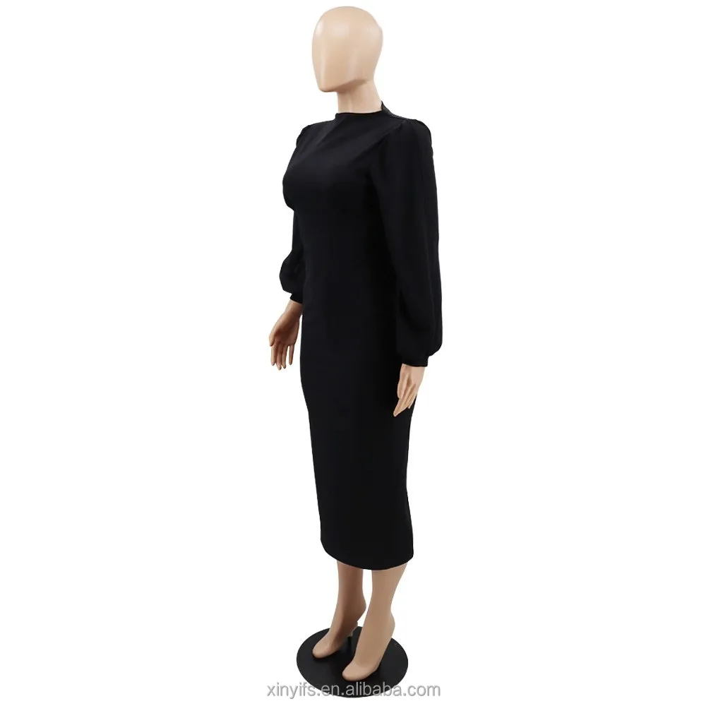 Hot Selling Regular Size Wholesale Puff Sleeveless Wrap Bodycon Chiffon Elegant Women's Long Dress