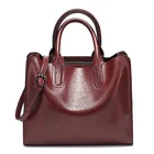 Leather New Ladies Classic Large Capacity Shoulder Bags Retro Oily Leather Pattern Handbags
