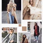 Cashmere Letter Blanket Thick Warm Scarves Imitated Cashmere Ladies Simple Scarfs For Winter