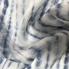 Tie Scarf Tie Dye Silk Scarf Botanical Printing 100%Silk Chiffon Tie Dye Silk Scarf
