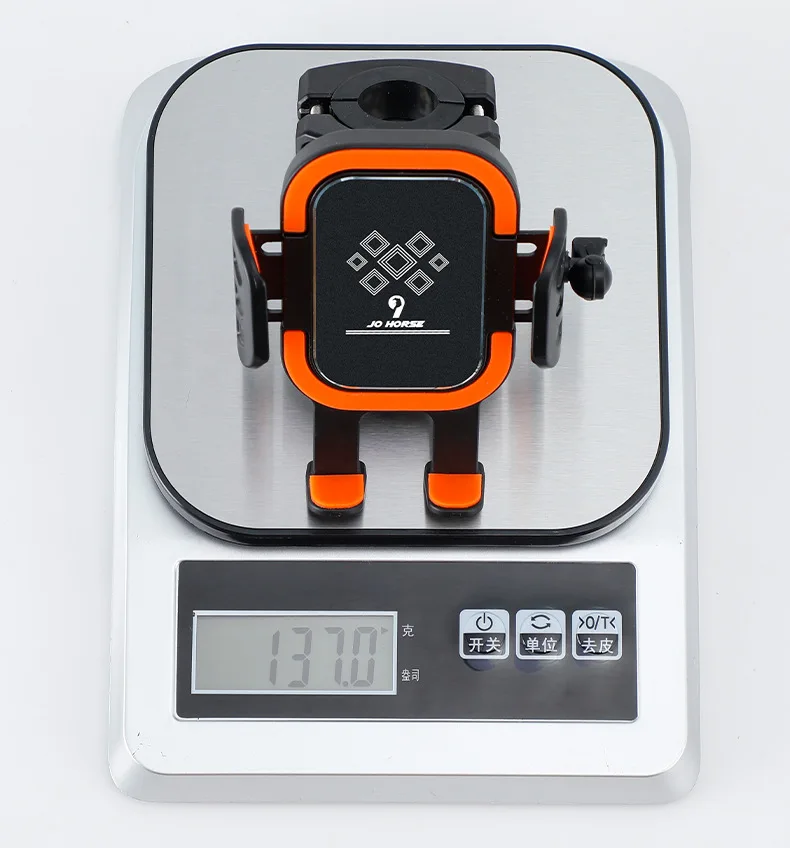 Multifunctional Rotatable Non-Slip Bicycle Motorcycle Accessory Electric Vehicle Aluminum Alloy Mobile Phone Holder Fixed Black