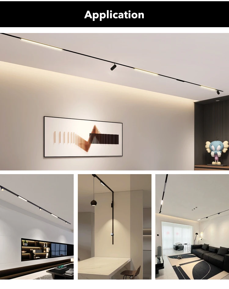 Showroom Slim Magnetic Track Light System Factory Direct Sale Ultra