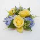 Rose Artificial Hydrangea Rose Circle Wreath For Home Wedding Flower Wall Party