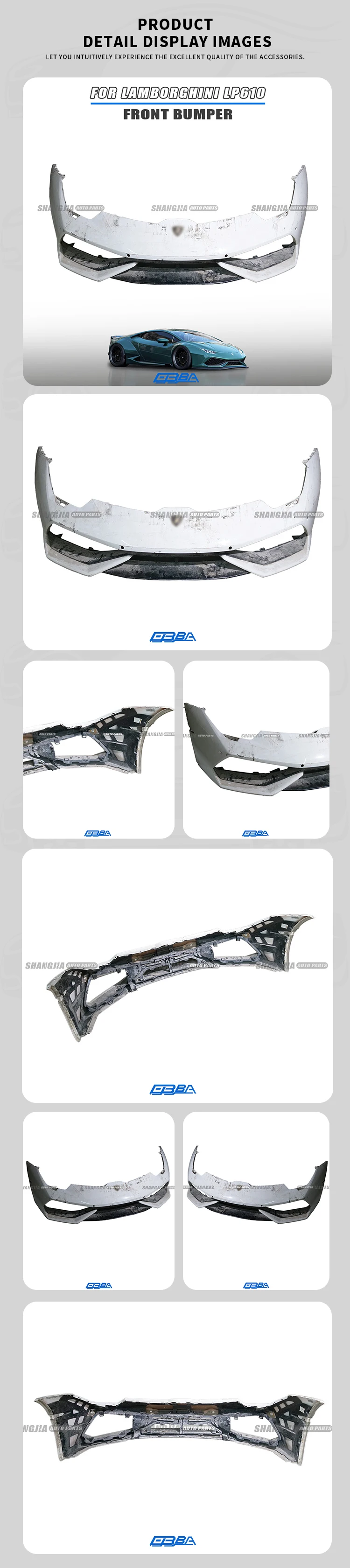 Front Bumper For Lamborghini Huracan 610 4T0807103 High Quality Original Used Plastic Car Front Bumper No Repair Long Life supplier