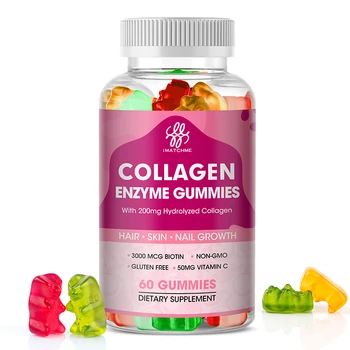 Vegan Collagen Enzyme Gummies Pcs Vitamin And Supplements Bear