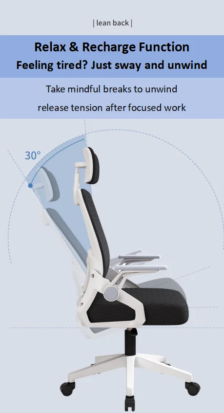 Commercial Grade Contemporary Ergonomic Office Chair-Heavy Duty Mesh Swivel Task Chair with Flip-up Armrests & Lumbar Support details