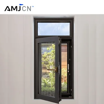 Premium Insulated Hurricane Resistant NFRC NOA FPA AS2047 Double Glazed Aluminum Casement Window