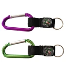 Outdoor Activities Low Moq For Instant Shipping Attached To Aluminum Alloy Carabiner Keychains Compass Strap