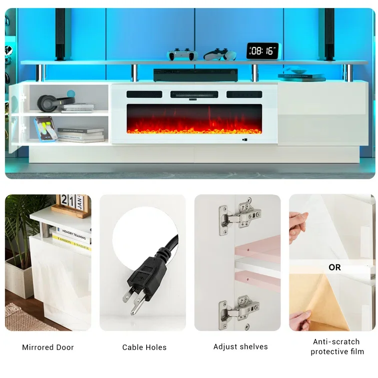 Electric Fireplace, 70'', 80'' - detail 6