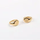 Valentine's Gift Hypoallergenic Gold Plated Engraved Body Rose Flower Stainless Steel Signet Ring