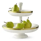 Cake Wedding 2 Capacity Marbled Cake Stand With Dom For Cake And Wedding