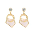 Hoop Earring Zircon Gold Fashion Jewelry Acrylic Hoop Earring For Women Irregular