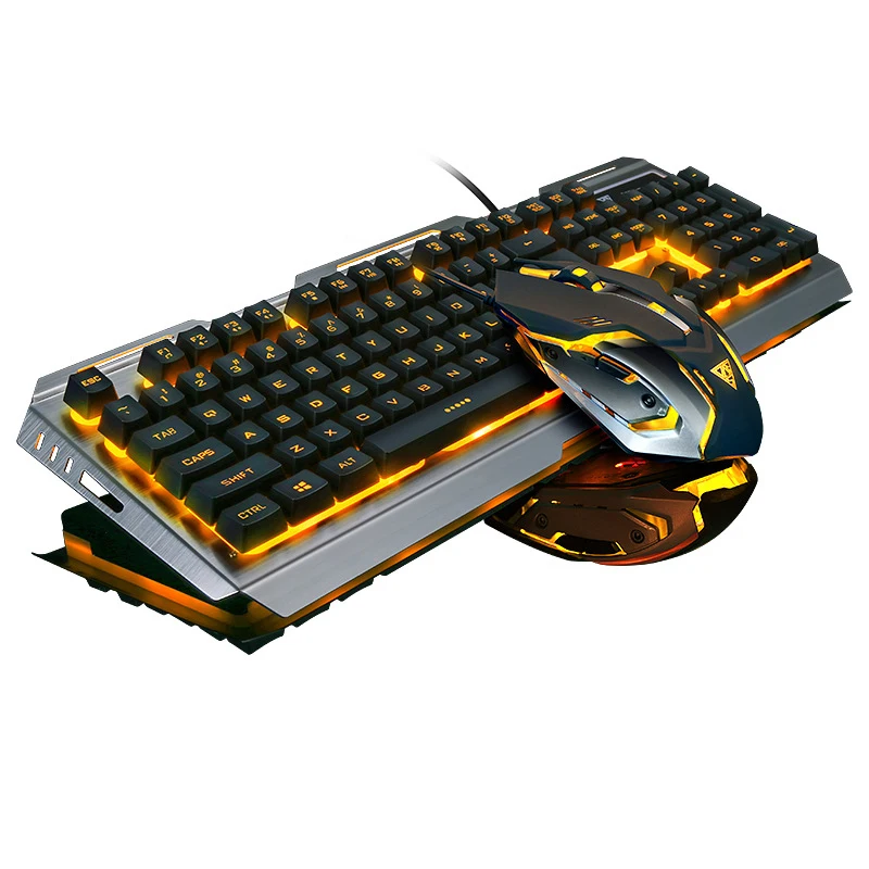 v1 usb wired ergonomic backlit mechanical feel gaming keyboard