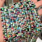 2x4mm Tube Spacer Beads Mix Colors Cylinder Tube Shape Natural Stone Loose Beads For Jewelry Making