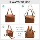 Leather Diaper Bag Unisex Luxury Adjustable Shoulder Strap Leather Diaper Bag Tote Baby Diaper Bag Backpack