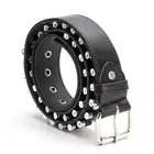 Men Leather European And American Fashion Men Belts Punk Bullet Rivet Pu Leather Belt High Quality Man Belts