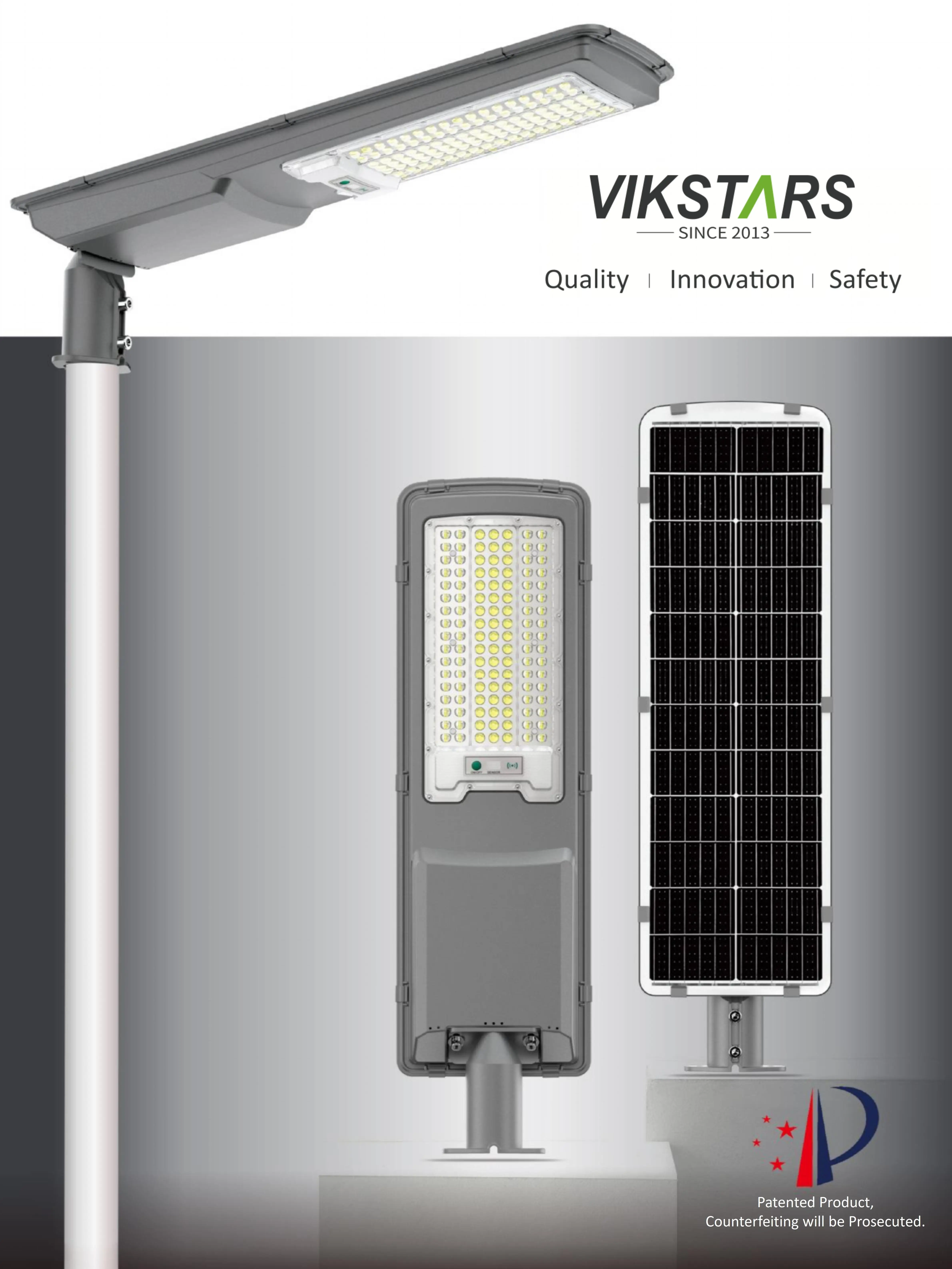 Outdoor Integrated Solar Street Lights Outdoor 200w 300w Lamp for Road With Light Sensor Remote Control Pole