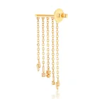 Jewelry Dangle Gemnel Jewelry 14k Gold Plated Statement Jewelry Brass Fringe Dangle Tassel Chain Earrings Women