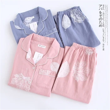 HSZ FY01 girl sleepwear 2 piece cotton sets comfortable pajamas women nightwear ladies home wear custom sleep clothes