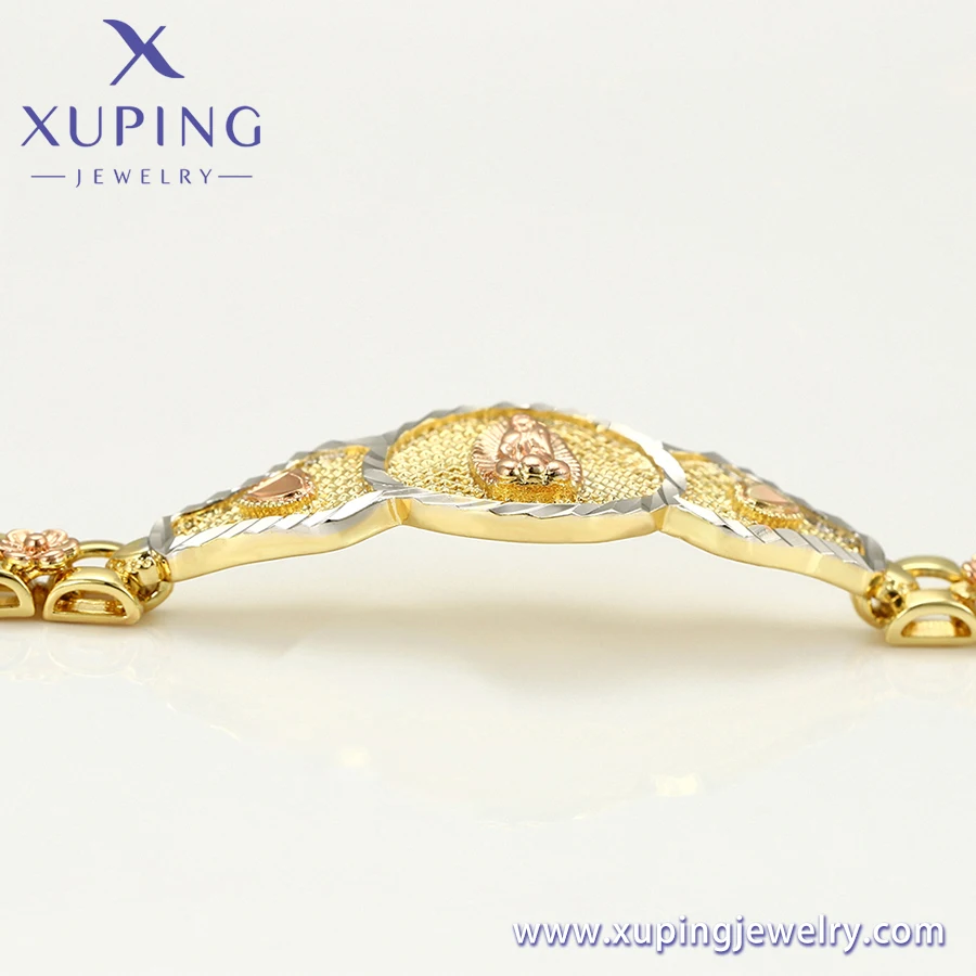 A00674949 xuping Fashion Elegant Simple Cool Gold Chain Petal Creative Goddess Statue Bracelet