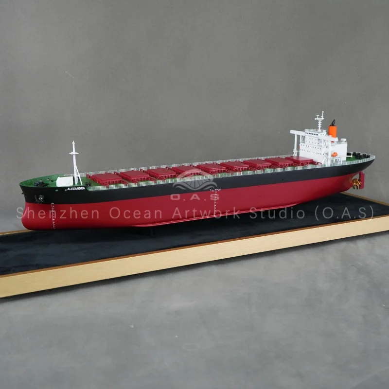 High‑detail bulk carriers model inspired by Japan shipyards. Features accurate LOA, length between perpendiculars and breadth data. Realistic structural reproduction, custom‑made available. Perfect for business gifts, maritime exhibition display and teaching demonstration for logistics & shipping industry.Amber@vesselmodel.com Tel:+86 18038048785
