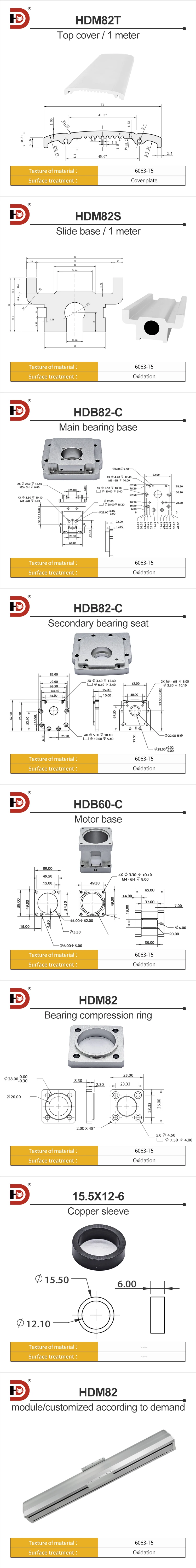 82 Wide Module Aluminum Profile Automation Slide Table Linear Manipulator Heavy-duty Screw Mobile Module factory