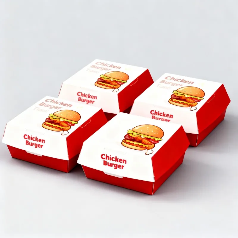 product factory design hamburger takeaway box digital printing popular oil proof fast food holder biodegradable potato chips paper box-2