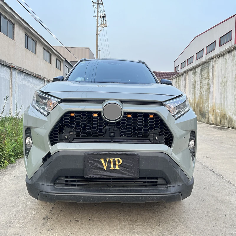 gril depan sarang lebah produk 2019 dengan lampu ambar dengan bar cahaya sesuai untuk toyota rav4416-59