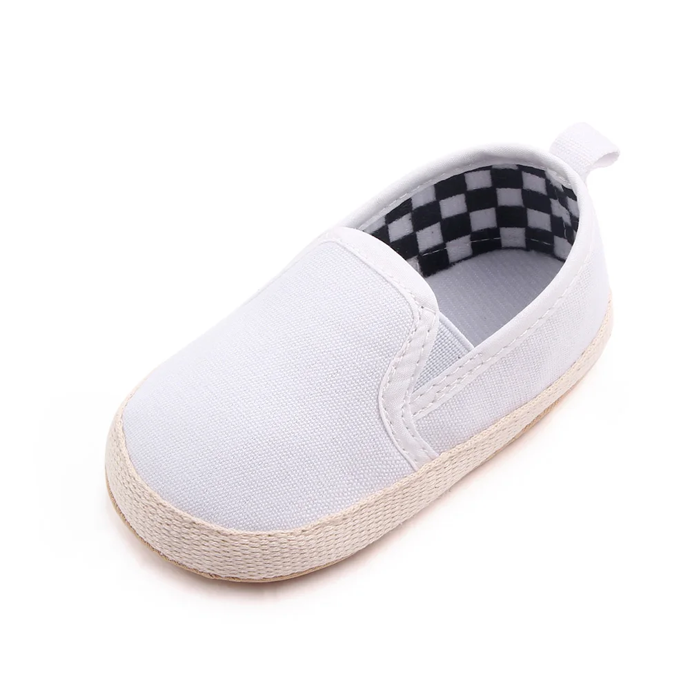 Spring and Autumn Baby Boys Solid Color Striped Soft Soled Peas Infants Toddler Shoes supplier