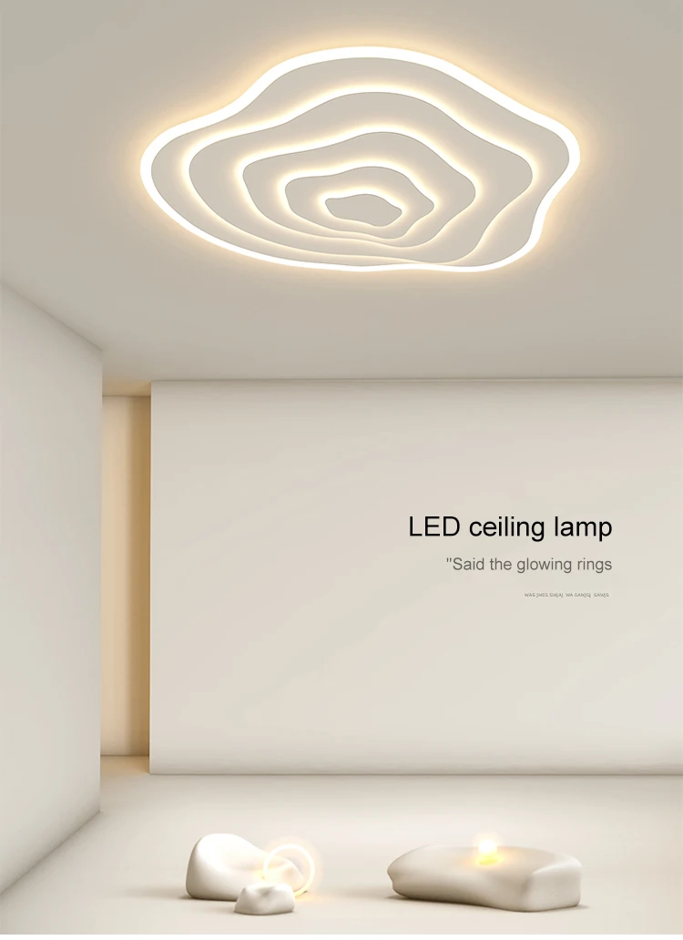New Arrival Household Dimmable Lighting Bedroom Art Decorative Modern White Led Ceiling Light