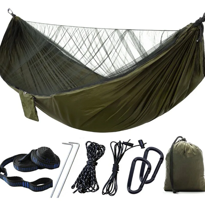 Customize Logo High Quality Travel Nylon Camping Hammock