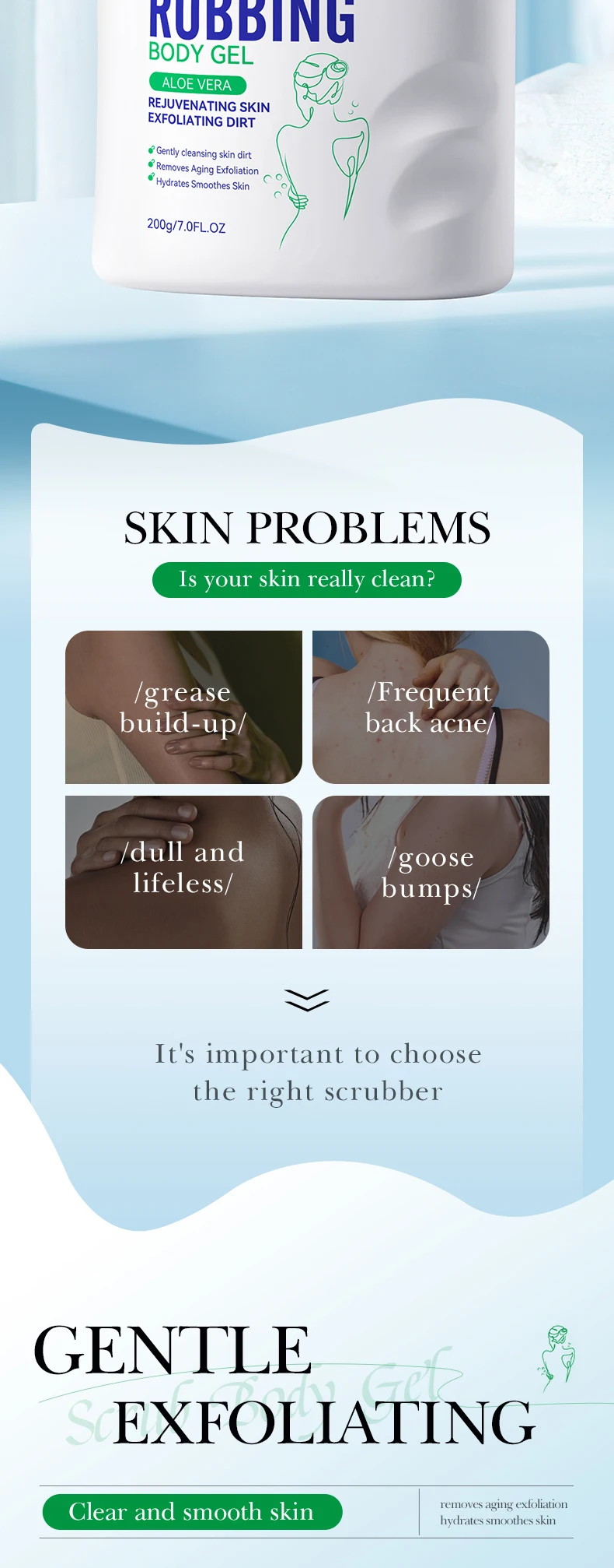 product sadoer moisturizing smoothing exfoliating scrub deep cleansing mud rubbing body gel-3