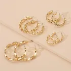 Oval Hoop Creative Design Ins Net Celebrity The Same Earring Chain-Link Oval Chain Hoop Earrings
