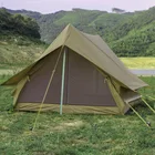 Outdoor Camping Double Layer 2 Person A Tarp Frame Waterproof Backpacking Trekker Tent For Hiking Trekking Poles Equipment