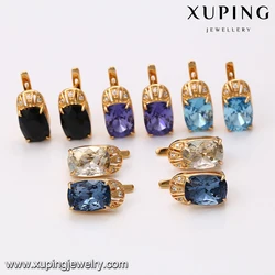93950 xuping jewelry Luxurious Design Beautifully Elegant Crystal Multicolor 18k Gold Plated Earrings