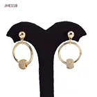 Earrings Earrings Earings JHE118 Wholesale High Quality 18K Gold Plated X Zircon Earrings