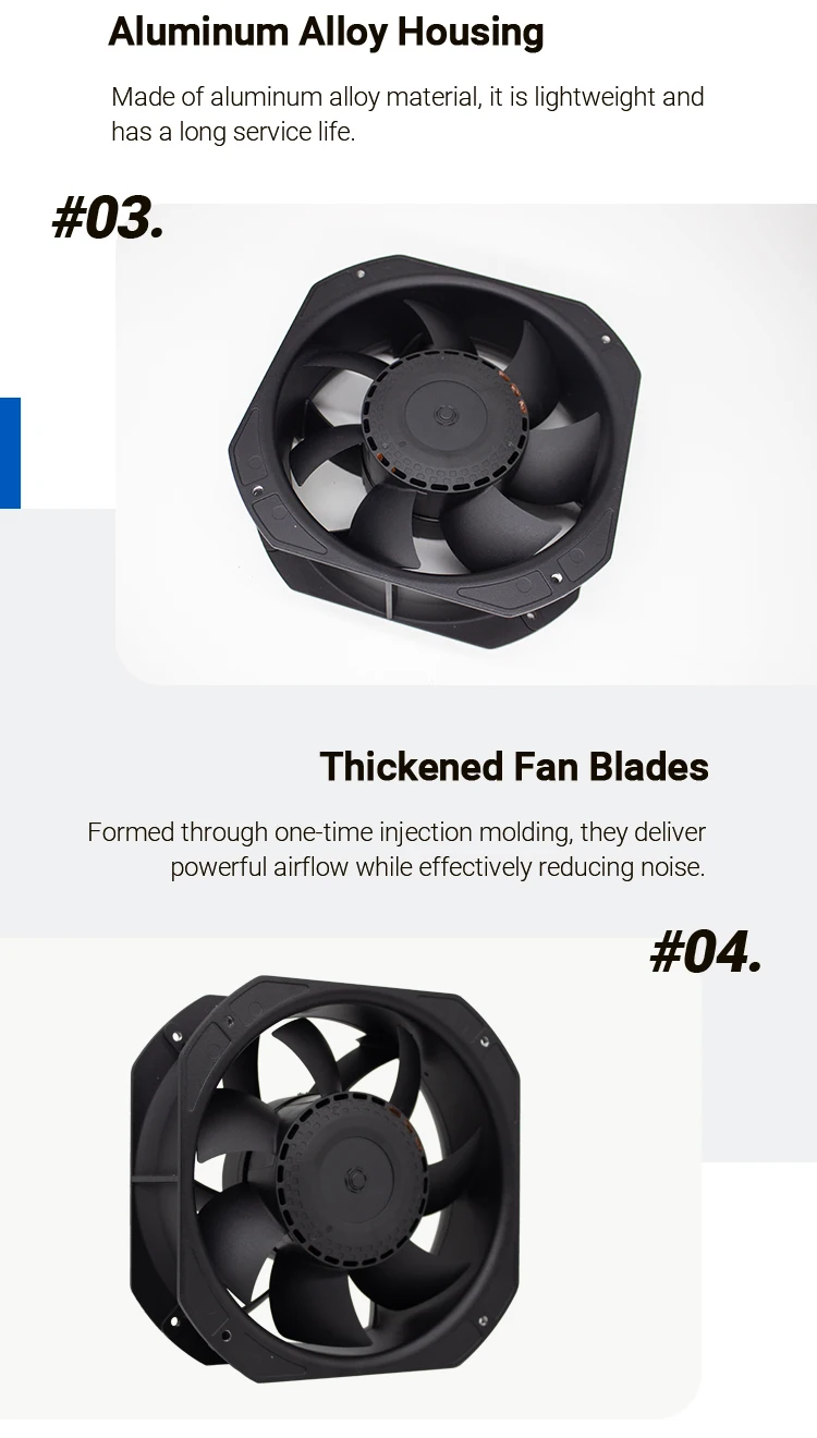Axial Fan, 225x225x80mm, 22580, 110V~240V, 800cfm - detail 10