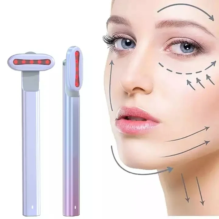 Portable Home Use Led Light Therapy Vibration Eyes Care Massager Electric Red Light Therapy Wand