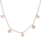 Sterling Silver Silver Wholesale 925 Sterling Silver Jewelry Manufacturer Diamond Leaf Gold Pleaded Necklace