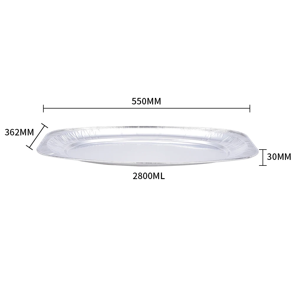 product tia tb82 2800ml large elliptical disc wholesale aluminum foil cup shaped foil cup heat resistant foil cup-7