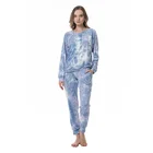 Sleepwear Casual Cozy Soft Knitted Shirt Crop Top Shorts 2 Piece Sleepwear Pjs Tie-Dyed Lounge Wear