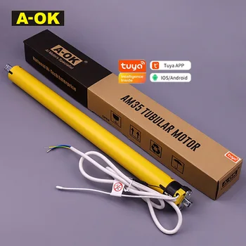 A-OK motor AM35 Tuya wifi Motorized Roller Blinds Shutter 35mm A OK Motor Tubular curtain opener