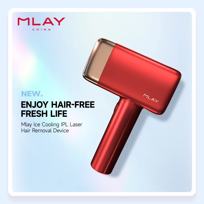MLAY's new first hair removal device red blue can be customized continuous lighting 500000 flashes IPL ice laser hair removal