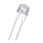 Led Red Red Led Czinelight Factory Hot Selling 8mm Round Straw Hat Water Clear Led Diode Yellow Red Blue Warm White