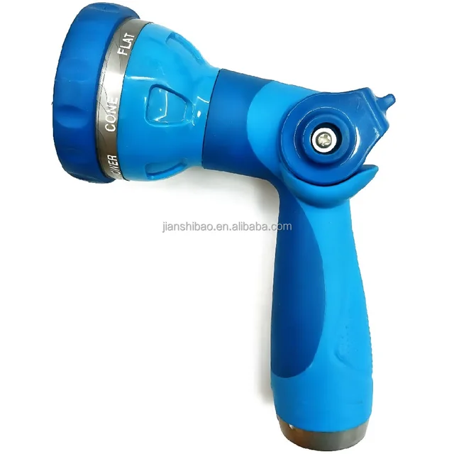 Spray Nozzle 8 Functions Sprayer Gun Plastic Control Multi Pattern Spray Nozzle With Soft Grip Outdoor Water Hose Nozzles