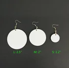 Earring Earrings Earrings Round Earring S M L Different Size Sublimation Printing MDF Wooden Earrings